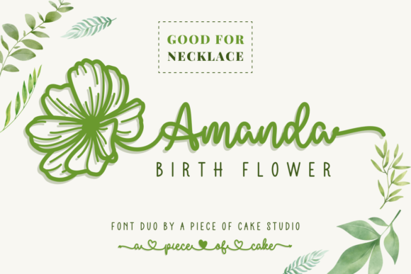 Amanda Birth Flower Duo: Vintage Elegance Meets Modern Design