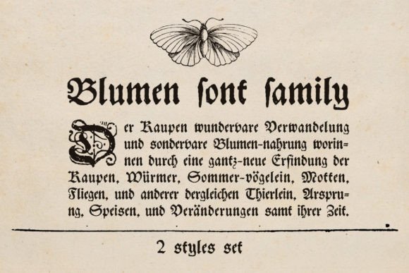 Blumen: A Blackletter Font for Timeless Branding