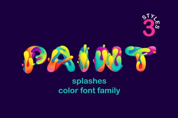 Injecting Energy: The Paint Splashes Color Font Effect