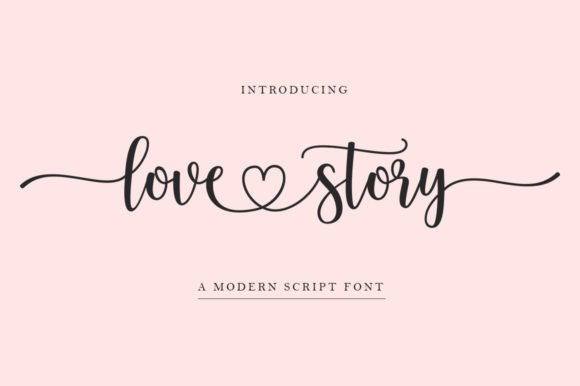 Love Story: A Modern Script Font with an Irregular Baseline