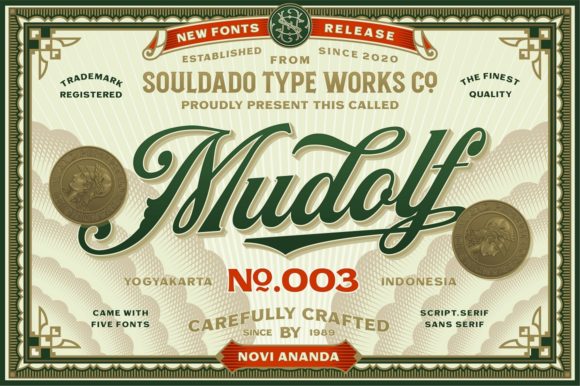 Mudolf: A Vintage Typeface with a Playful Nod to the Past