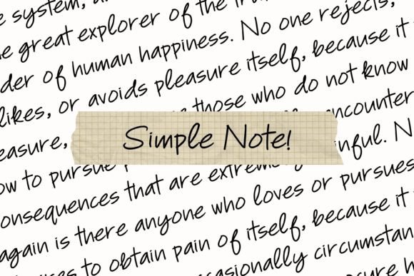 Simple Note: Capturing the Authentic Handwritten Feel